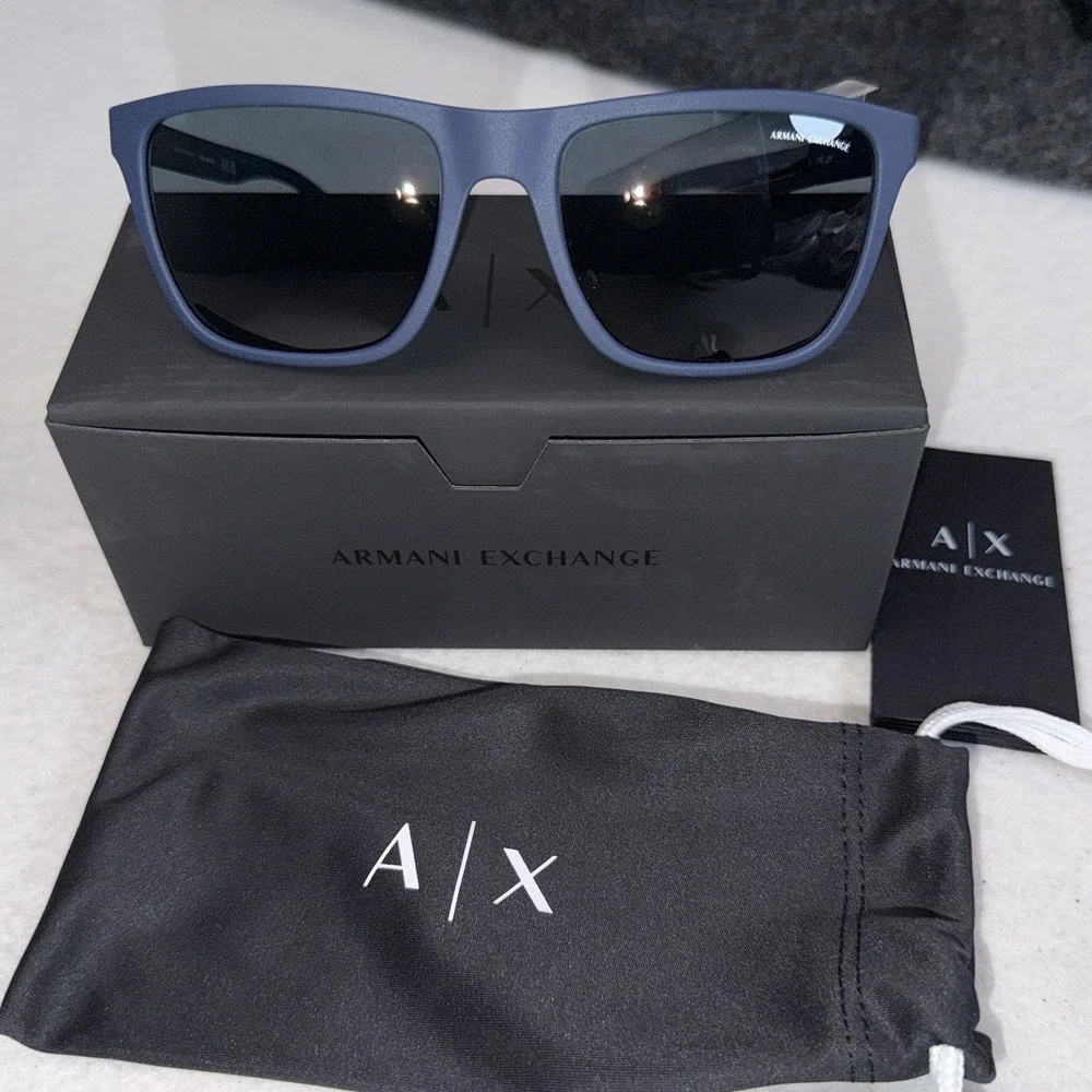 Armani Exchange AX4080S Matte Navy Blue Sunglasses 57mm New w/ Box AX 4080S
